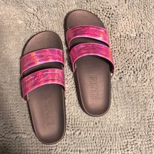 PINK purple reflective Slides